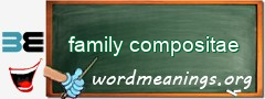 WordMeaning blackboard for family compositae